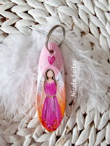 Schlüssel-/Taschenanhänger * Engel * handbemalt
